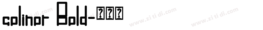colinor Bold字体转换